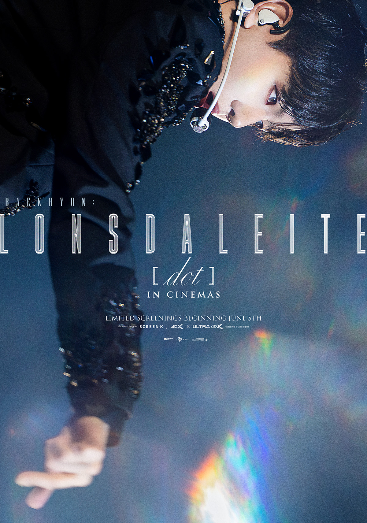 Theatrical strategy for distribution release poster for Baekhyun: Lonsdaleite [dot] in Cinemas