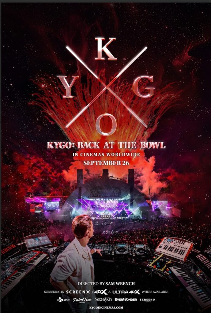 Theatrical strategy for distribution release poster for Kygo: Back at the Bowl