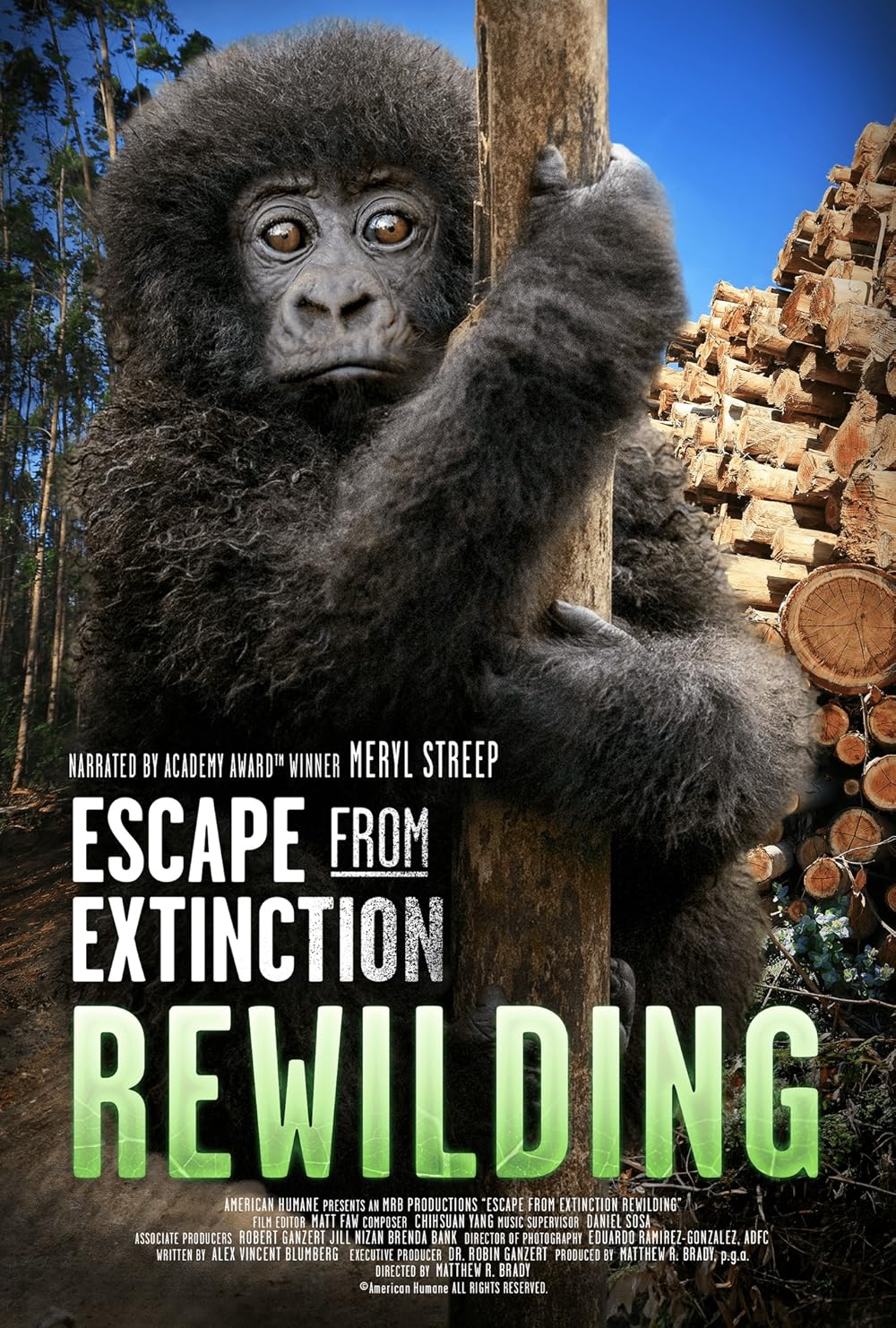 Theatrical strategy for distribution release poster for Escape from Extinction: Rewilding