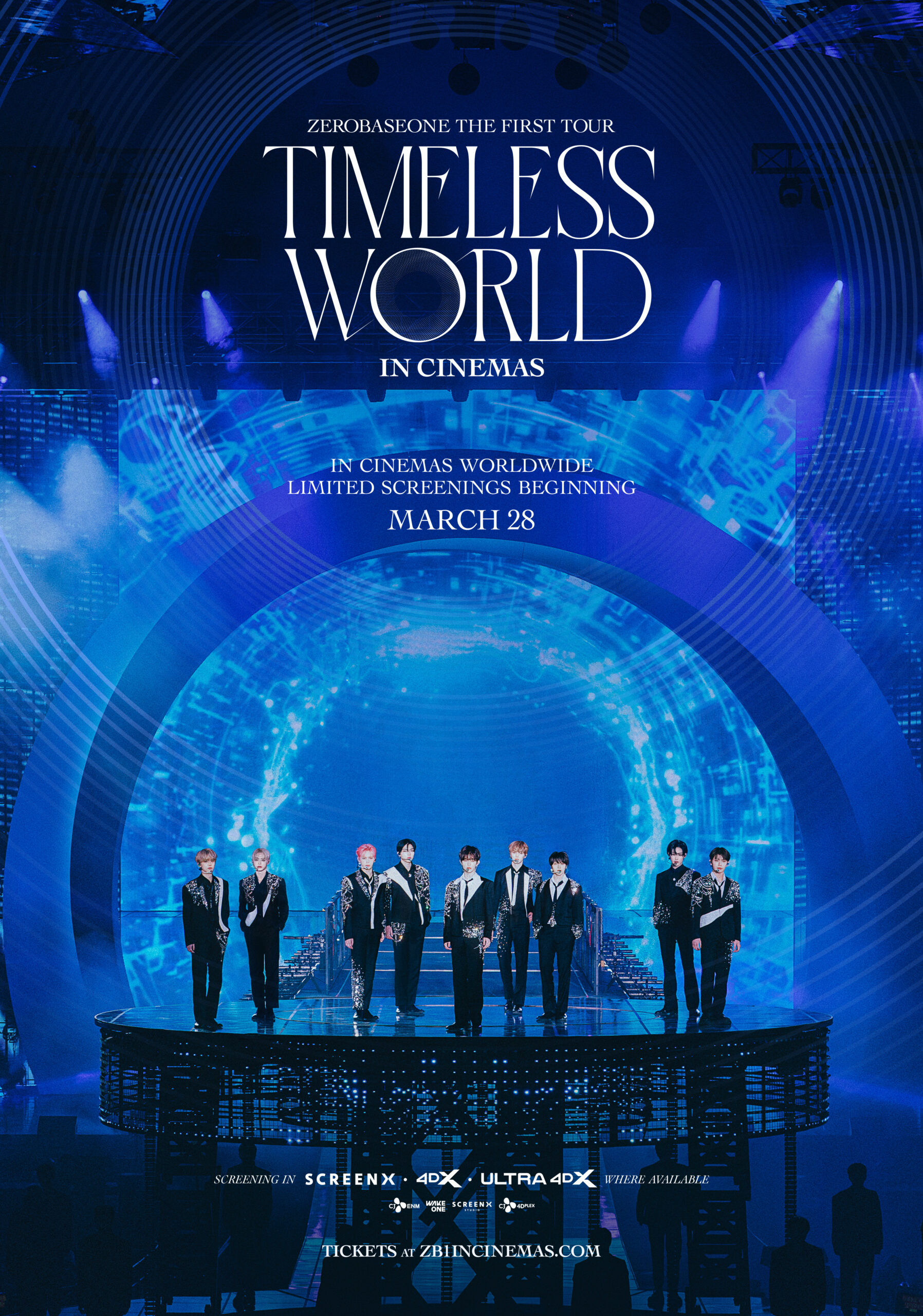 Theatrical strategy for distribution release poster for Zerobaseone: The First Tour (Timeless World)