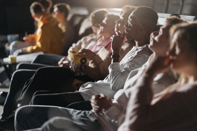 Crowded movie theater