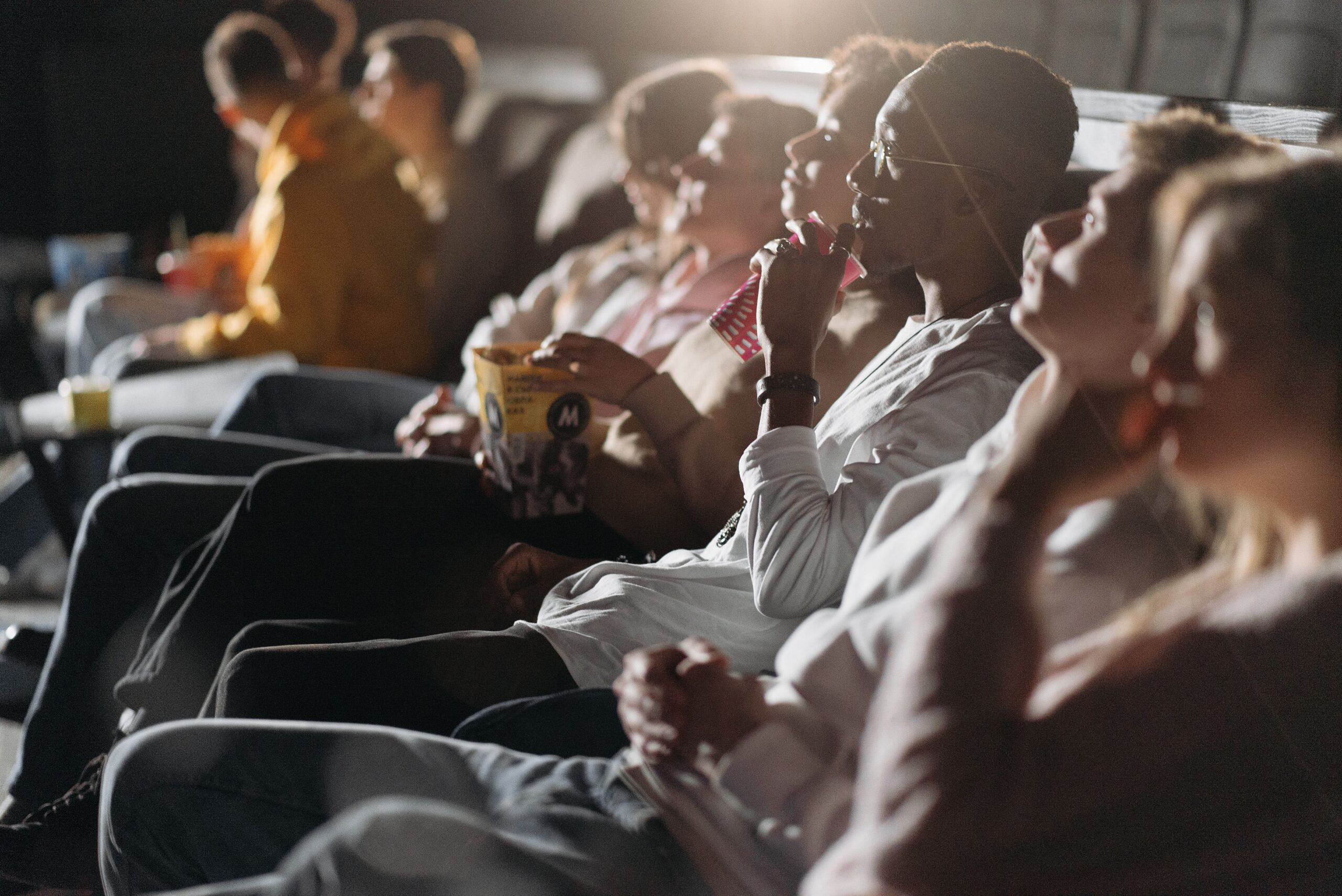Crowded movie theater